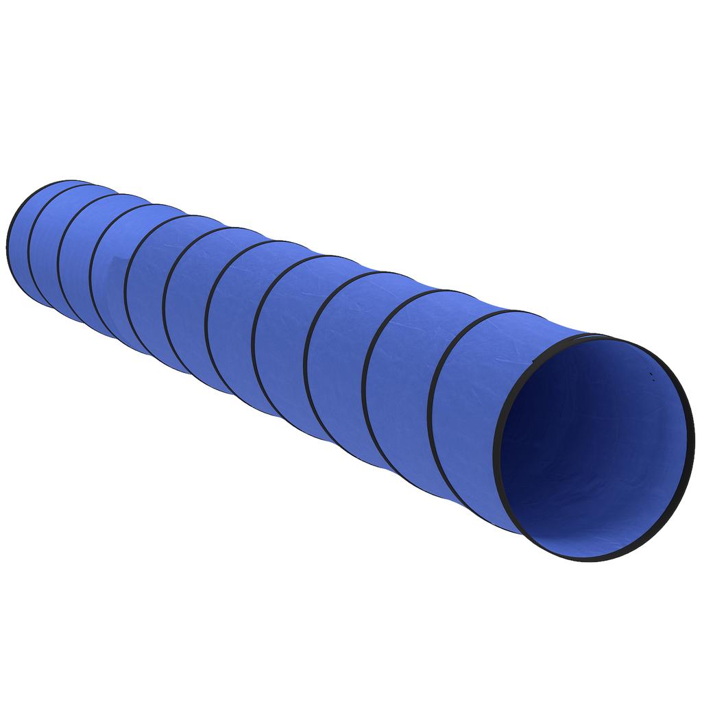Dog Tunnel 500 X 60 Cm Foldable Play Tunnel With 6 Pegs And Bag Tear Resistant Outdoor Dog Agility Equipment Blue