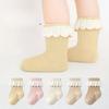 Lace Princess Children Socks Newborn Mid Length Socks Cotton Cute Girls Baby Clothes Accessories 0-5 Years Old
