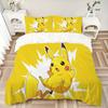 Pikachu Energy Burst Print 3Pcs Bedding Setduvet Cover With 2 Bedropillowcase Home Birthday Gift
