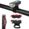 Комплект велосипедных фар и задних фонарей, USB-зарядка, предупреждающий, интеллектуальное сенсорное освещение, велоспорт