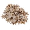 100pcs Unfinished Wood Carved Star Cutouts Shape Wooden Pieces Embellishment