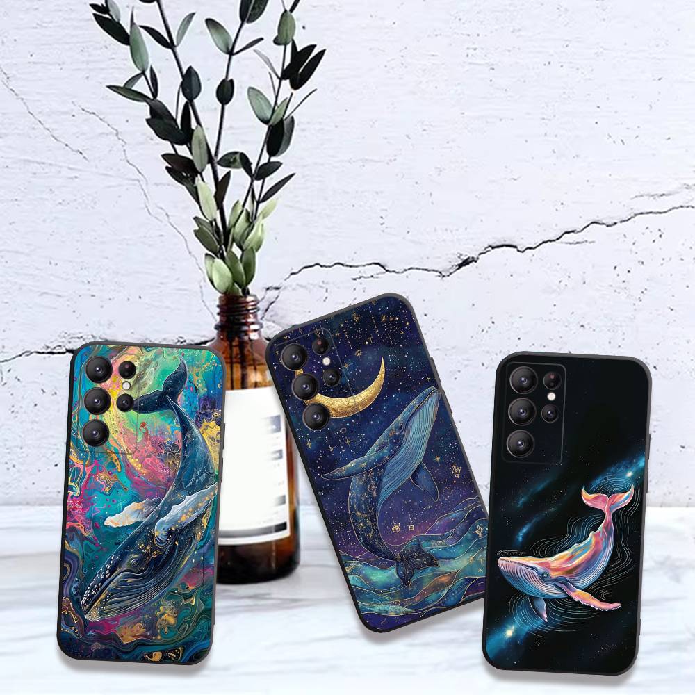 Чехол 'Космический Океанский Кит' Для Samsung Galaxy Чехол S25 S23 S22 S21 S30 S20 S10 Ultra Plus FE ТПУ Мягкая Крышка