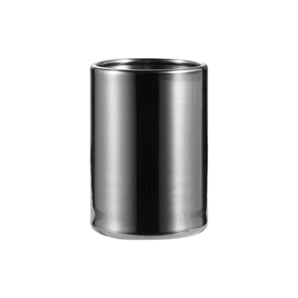 Cylinder Fruit Fork Holder Stainless Steel Mini Metal Box Toothpick Jar Holder  Dining Table