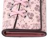 Women's Long Bow Wallet - Zippered Checkbook Style Coin Purse with Card Slots Elegant Checkbook Clutch for Daily Use