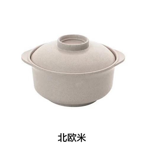 Instant Noodle Bowls with Lids Soup Hot Rice Bowls Japanese Style Students Food Container Healthy Tableware Bowl Tableware