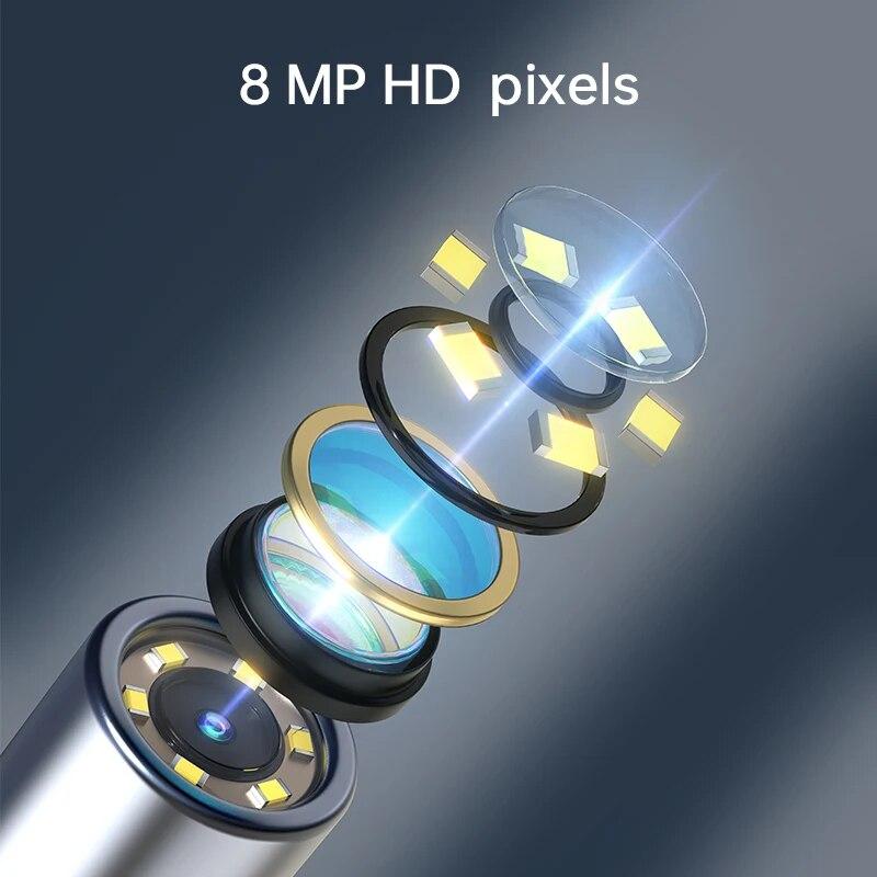 Визуальный очиститель ушей с камерой Отоскоп для удаления ушной серы USB-зарядка 8-мегапиксельный инструмент для эндоскопа Earpick Мини-камера Набор инструментов для ухода за здоровьем