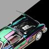 Классическая модель 1/32 Benz 300SL с гальваническим покрытием, литая из сплава, металлическая, со звуком и светом, инерционная игрушка, миниатюрный автомобиль, украшение, подарки