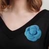 Women Brooch Fabric Camellia Shape Anti-slip Wear-resistant Suit Coat Collar Hat Scarf Decoration Clothes Pin Prom Party Garment Jewelry