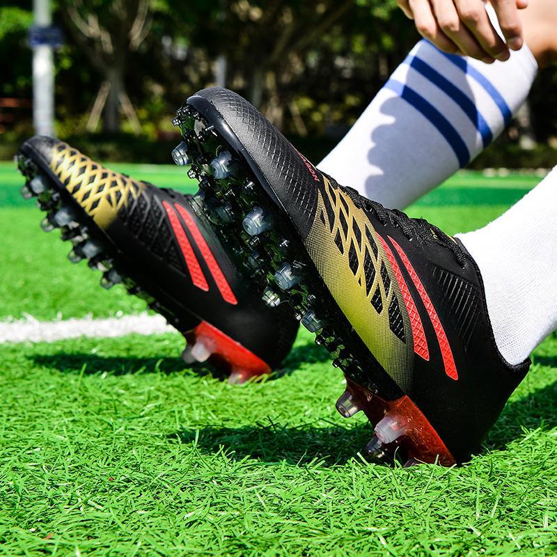 Мужские футбольные бутсы большого размера с длинным гвоздем, противоскользящие и износостойкие, из искусственного TPR, детские футбольные бутсы для улицы