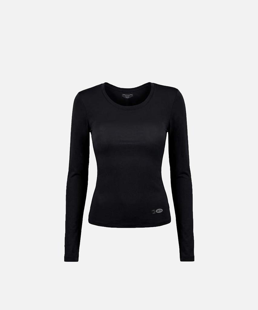 BADBLOOD Everyday Scoop Neck Long Sleeve T-Shirt - Black