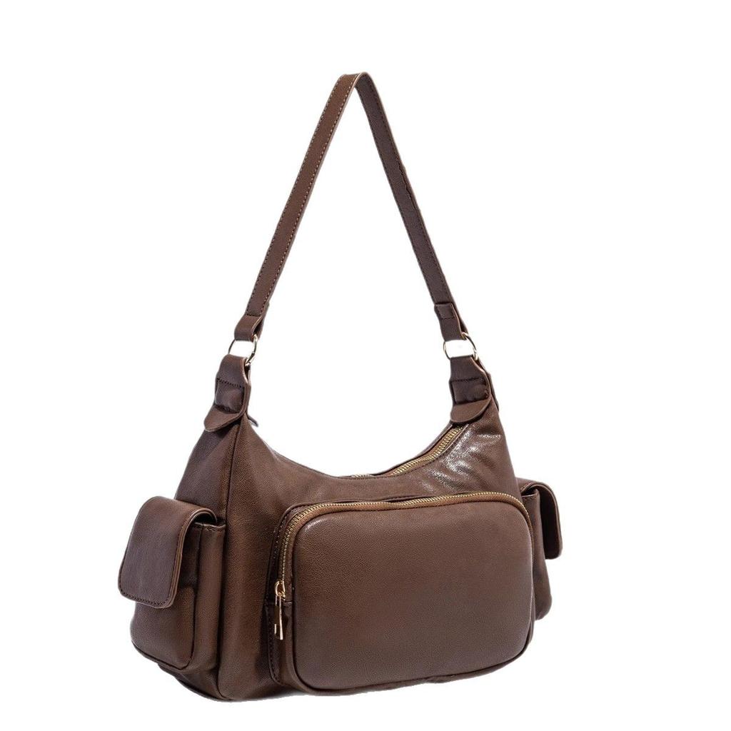 Трендовая многокарманная мотоциклетная сумка 2025 года для женщин, крутая панк-стиль, сумка под мышкой, нишевая ретро-сумка для поездок на работу, одноплечевая сумка-кроссбоди