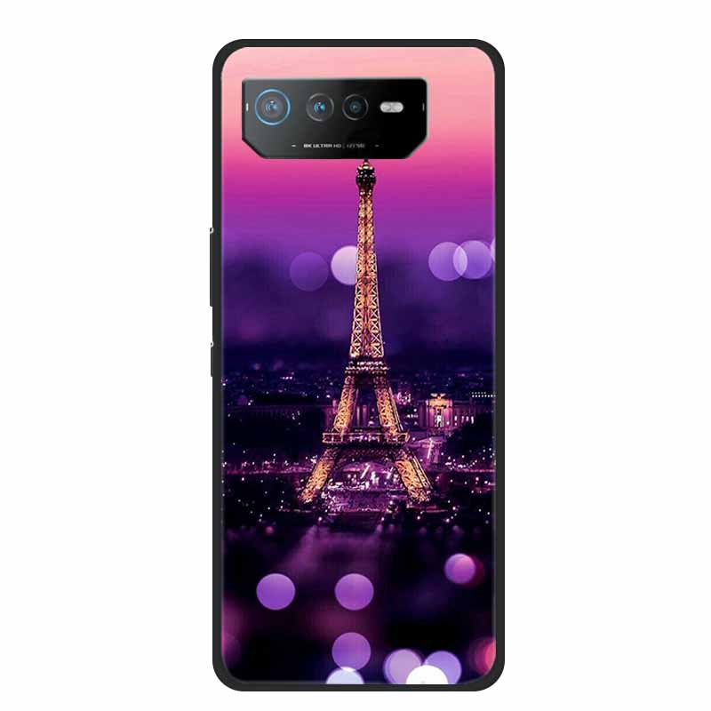 Чехол для Asus ROG Phone 6 Pro Phone6 Pro Coque Черный ТПУ Силикон Мягкая Задняя Крышка Чехол Для Asus ROG Phone 6D Ultimate Чехол для Телефона
