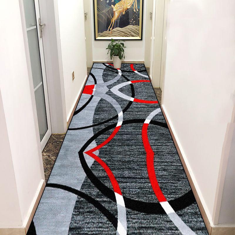 Скандинавский Светлый Роскошный Длинный Ковер для Коридора Геометрический Декор Ковровая Дорожка для Холла Напольные Коврики Ковры для Прихожей Противоскользящие Коврики для Комнаты Прикроватные Коврики