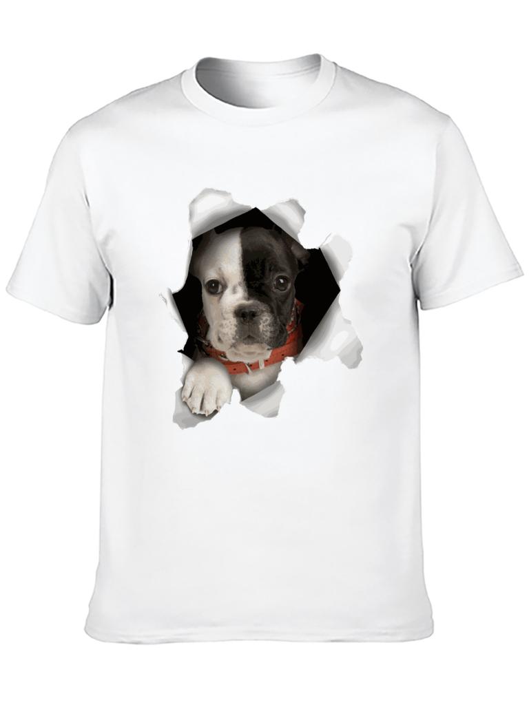 Top Short Sleeve Paper Hole Dog Anime T Shirt Hip Hop Fashion Country Music Movie Peripheral