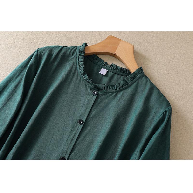 Осеннее художественное свободное сращивание однотонное платье с длинным рукавом для женщин
