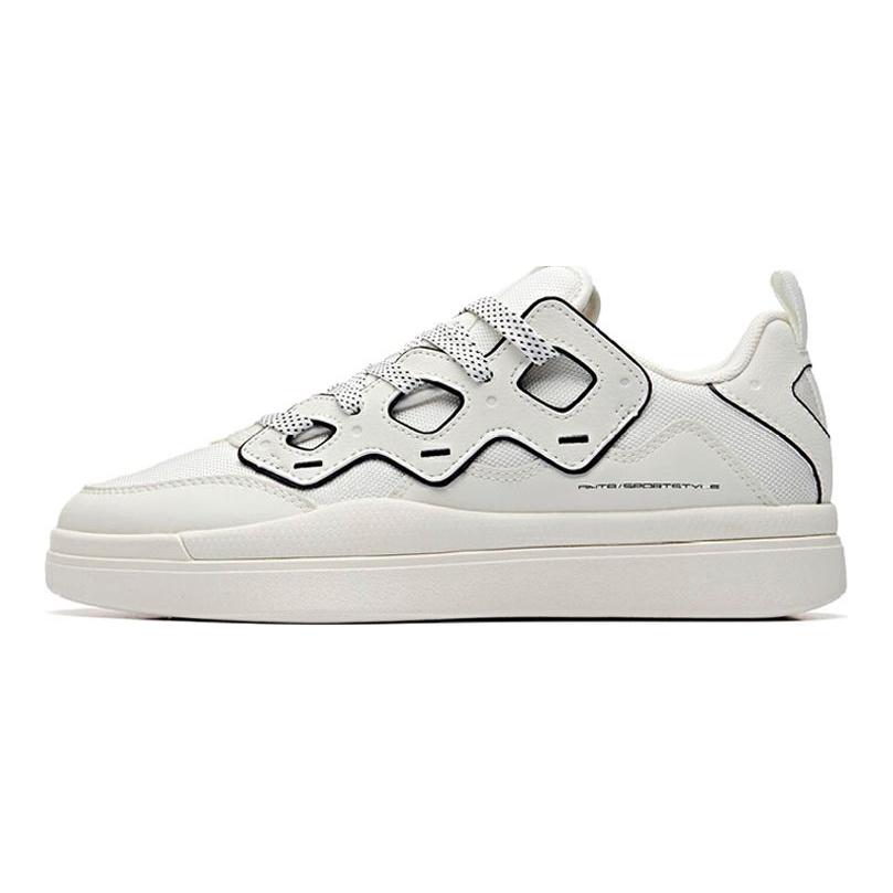 Anta Кроссовки Lifestyle Series Balance Slip-Resistant Durable Low-Top для скейтбординга, мужские, белые, черные 11938043-2