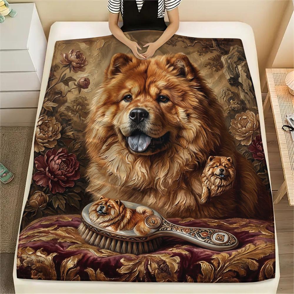 1Pc Indian Chief Painting Print Flannel Blanket High Quality Warm Comfortable Cover for All Seasons Perfect for Gifts Home Decor