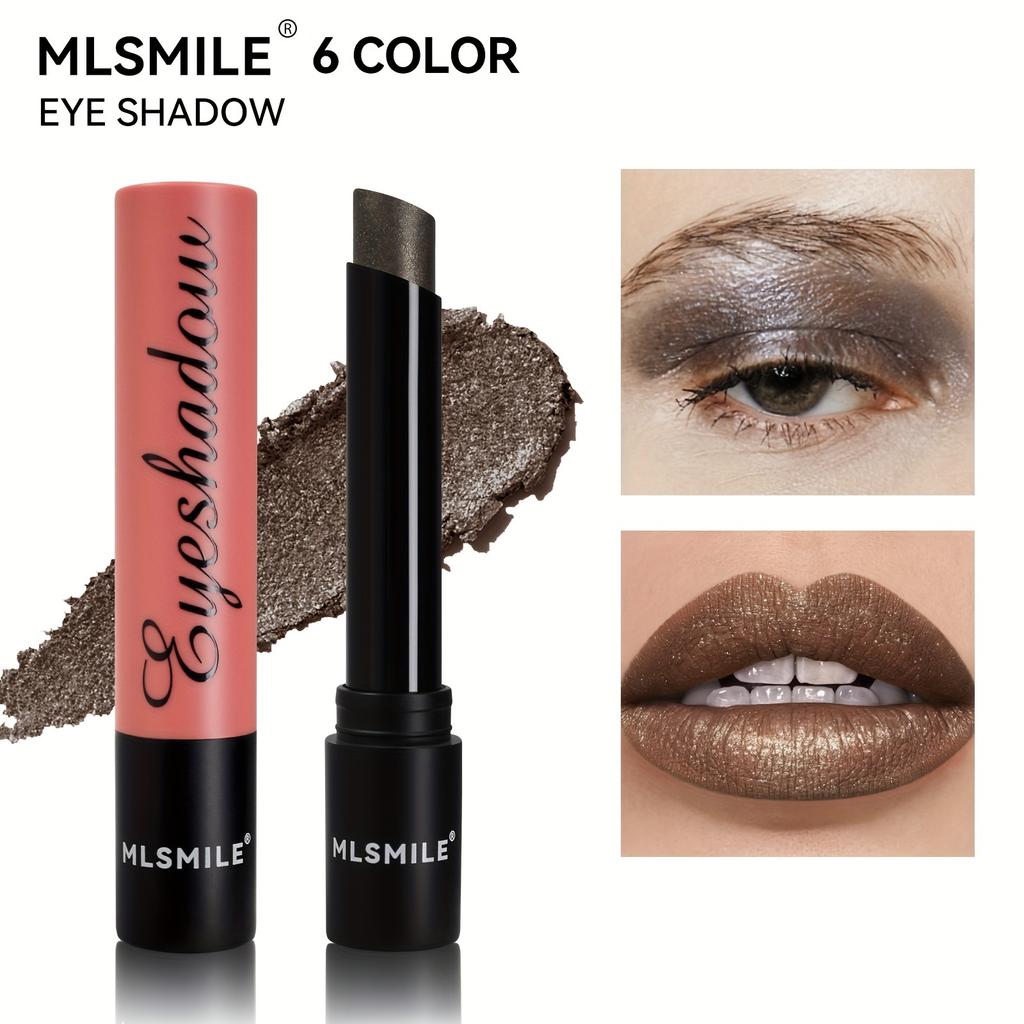 Shimmer Eyeshadow Stick Lipstick Стойкий водостойкий хайлайтер с мелким мерцанием, металлическим финишем - 2-в-1 для макияжа губ и глаз