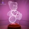 3D Customizable/ Teddy Bear Night Lamps Kids Desk Accessories Night Light Friendship Lamp Lights Kids Lamp