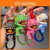 Dinosaur Silicone Keychain Fun Mechanical Keyring For Kids Bag And Car Keys