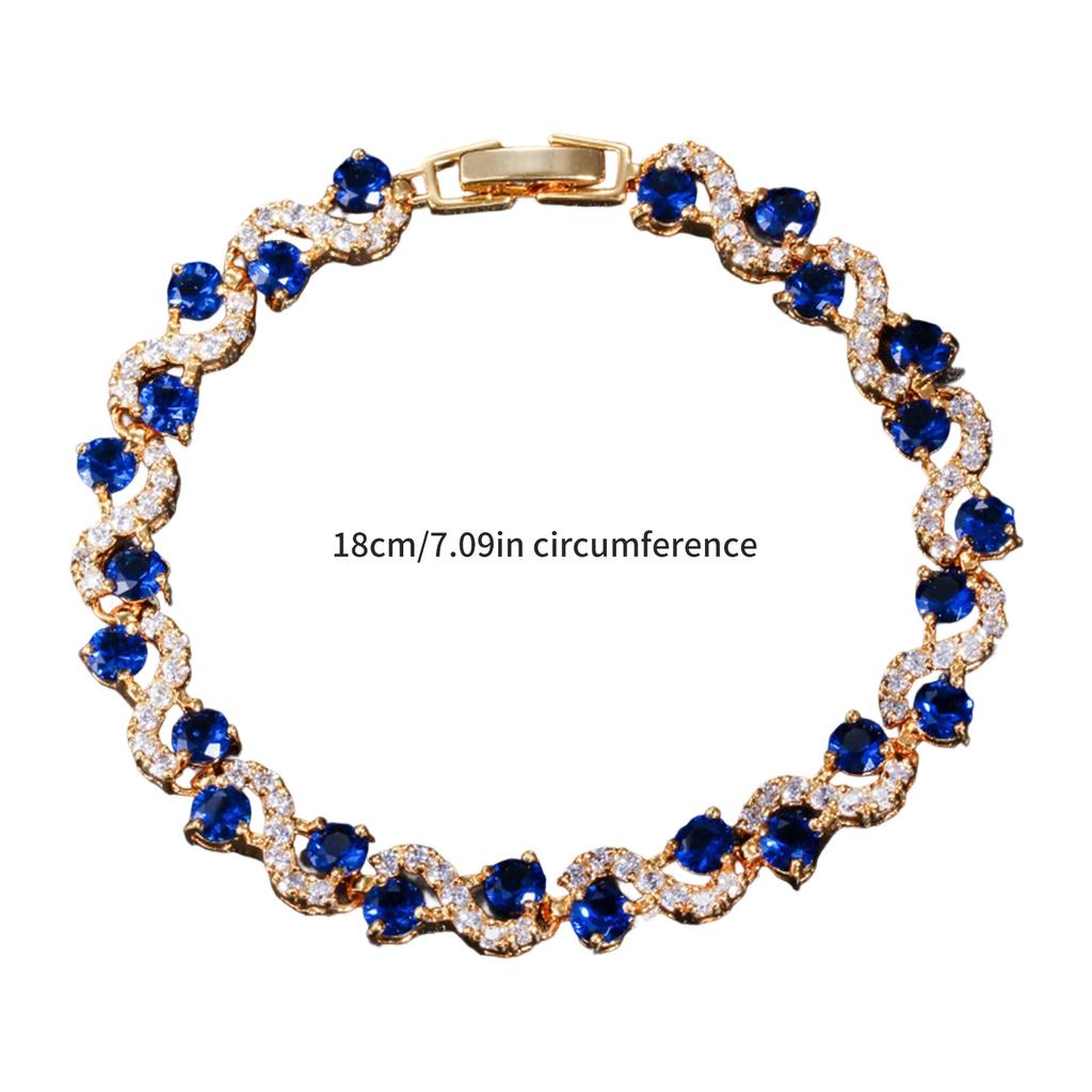 Элегантный теннисный браслет с круглыми камнями из кубического циркония для женщин, браслет из имитированных бриллиантов, аксессуары для вечеринок