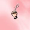7 шт. Крутой Черный Наряд BTS Аниме Мультфильм Акриловый Брелок, Мультяшная Фигурка Bangtan Boys Брелок, Подвеска на Сумку K-pop Идол для Фанатов ARMY