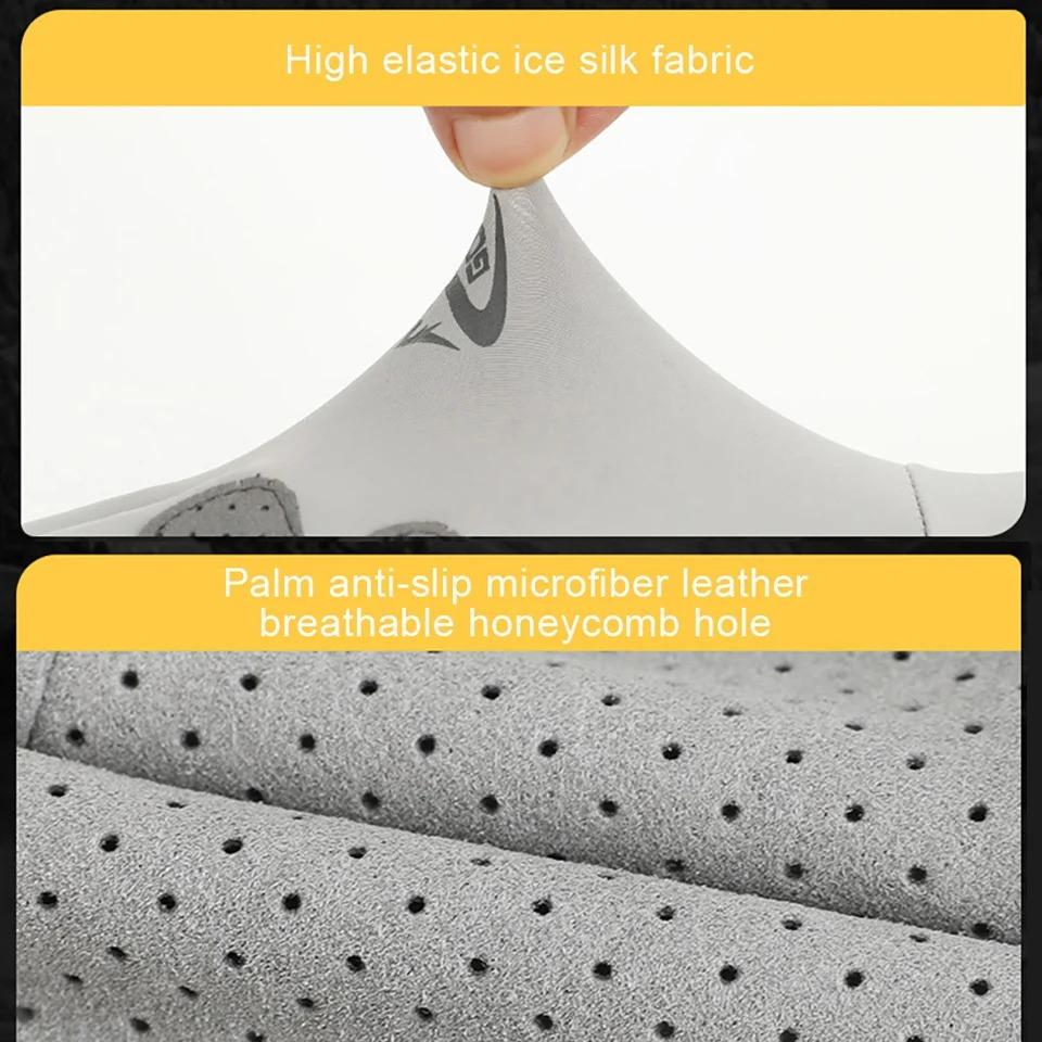 OLIKEI Ice Silk Защита от солнца рыболовные перчатки для мужчин летние анти-УФ-лучи для спорта на открытом воздухе велосипедные перчатки противоскользящие дышащие сенсорный экран