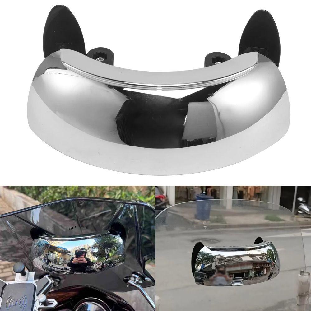Clear Parabolic Windshield Wide Angle Mirror 180 Degree Wide Angle HD Convex Mirror Sport Bike