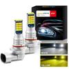 Car Led Switchback Fog Lights Super Bright 3000Lm H4 H7 H10 H11 880 9005 Fog Bulbs Replacement 6000K 3000K Car Fog Light Bulbs