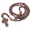 Elegant Our Father Sacred Handmade Wood Rosary Necklace Perfect for Casual and Formal Occasion Catholic Religious Wear