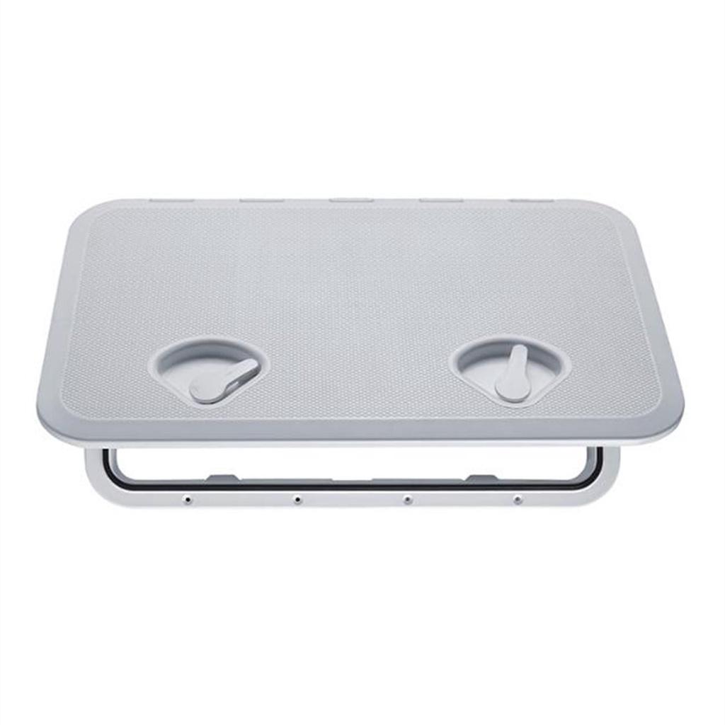 Compartment Access Hatch Plate White Inspection Yacht Cover RV Ship Part White Plastic Watertight Marine Boat Caravan Deck 23.86x13.90""
