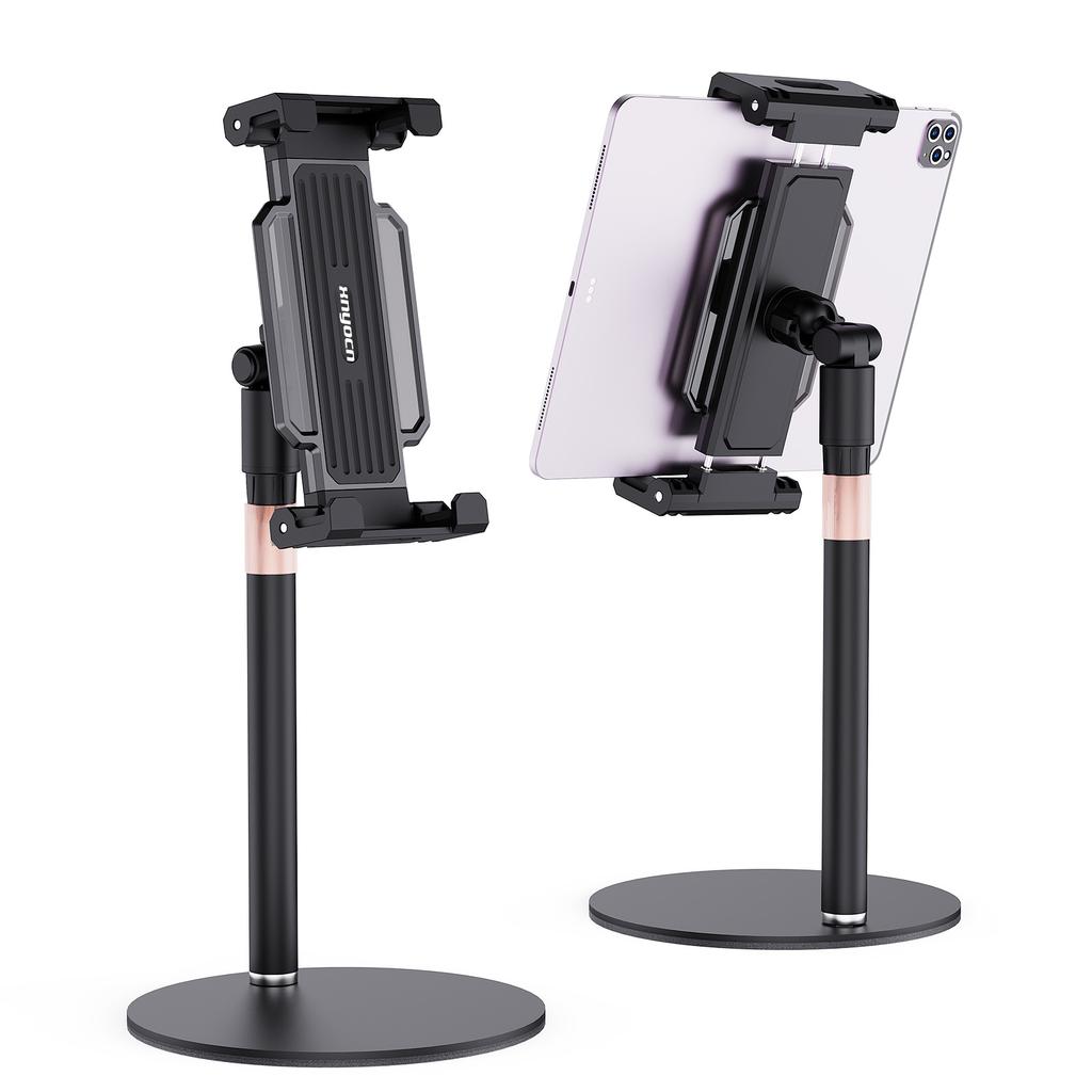 Desktop Tablet Stand Phone Holder for 4-14 Inch Devices Adjustable Tabletop Mount for Video Calls Reading Streaming Office Use