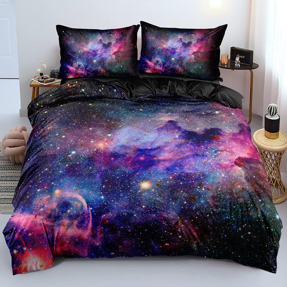 Комплект постельного белья Cosmic Galaxy, комплект из трех предметов «Сияющие звезды», «Звездное небо», комплект из трех предметов «Галактика»