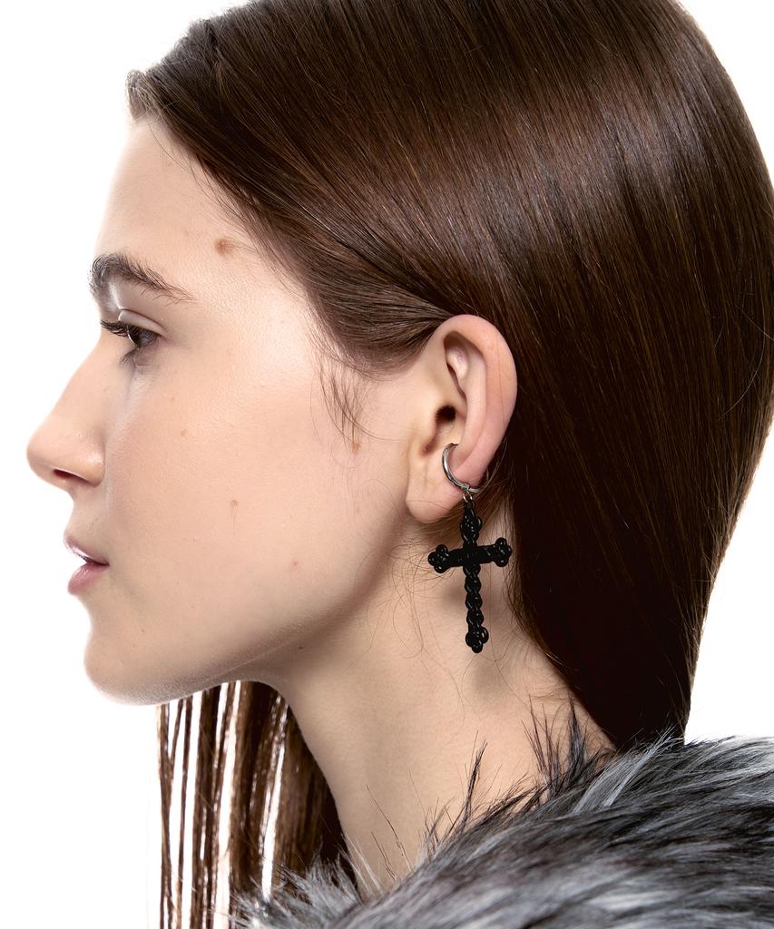 Серьги No.474 [Черные] Kont Cross