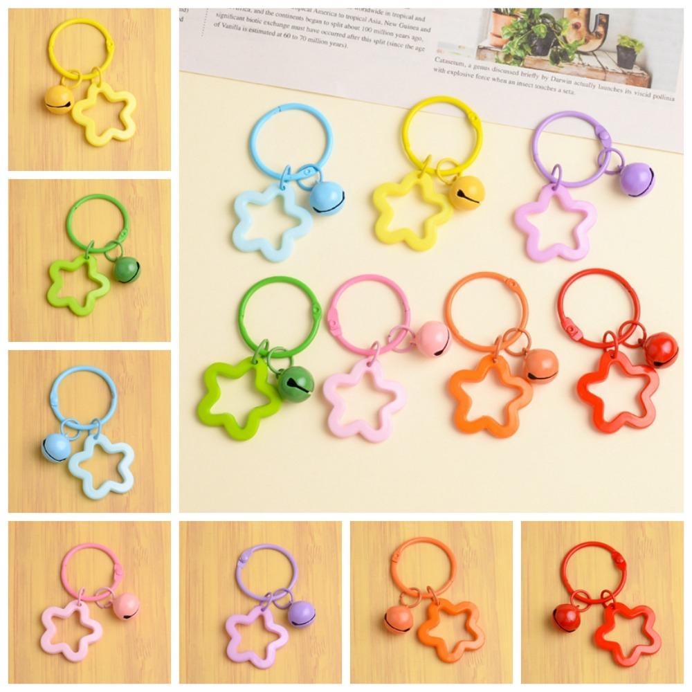 Красочная смола пятиконечная звезда колокольчик подвеска элегантный макарон брелок для сумки DIY изготовление ювелирных изделий