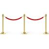 Welcoming Queuing Columns Velvet Barrier Rope 1.5m Long Warning Line Lanyard  Pole Fences
