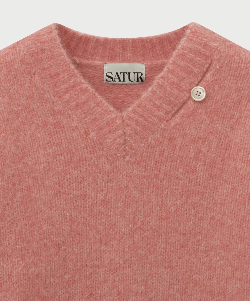 Сетэо (W) Свитер Essen двухцветный из смесовой мохеровой пряжи Розовый