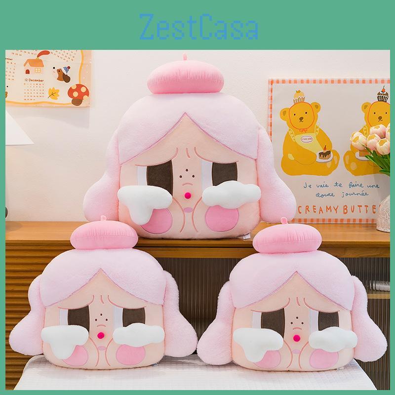 Плюшевая мультяшная подушка-плакса для детской комнаты с коротким плюшем-наполнителем