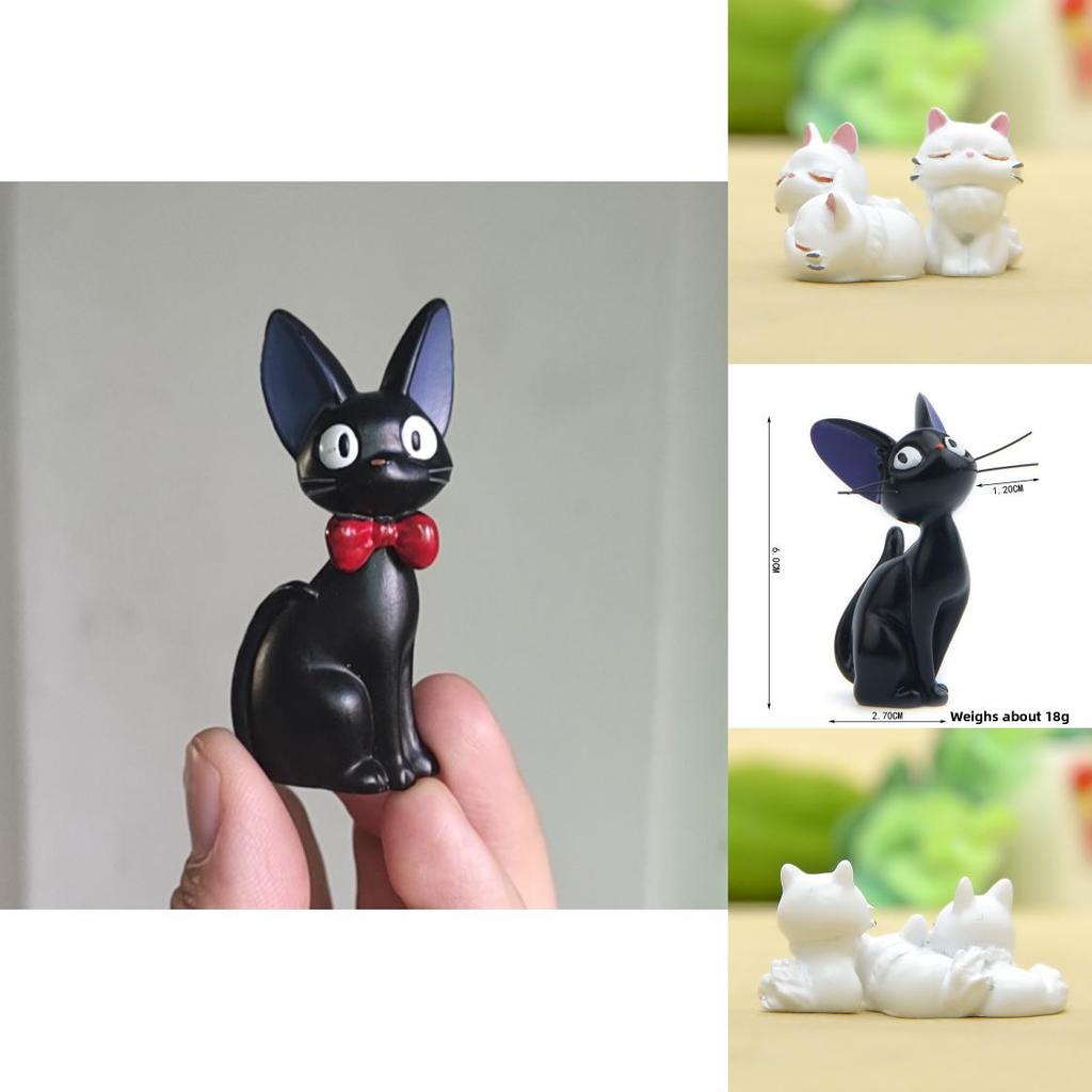 Black Cat Resin Miniatures With Handcrafted Style For Home Office Or Party Decor