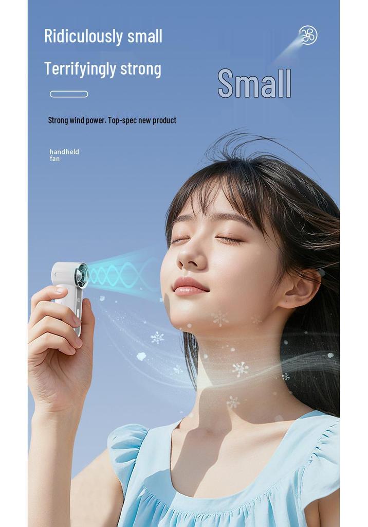 2026 Rechargeable High-Speed Mini Handheld Fan - Long-Lasting Portable Steel Cannon Design