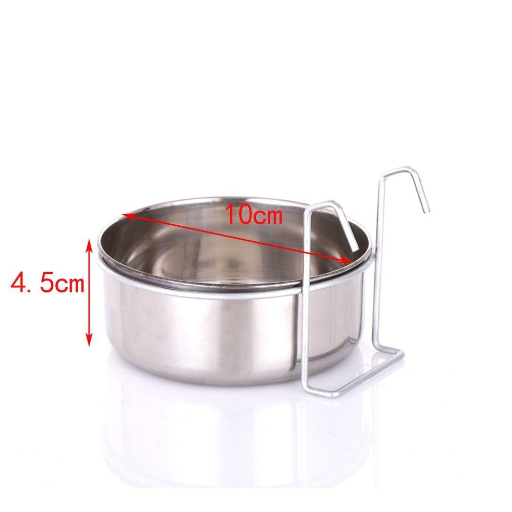Hanger Cage Cup Hanging Feeder Dish Travel Food Water Bowls Stationary Dog Bowl Pet Feeding Tools