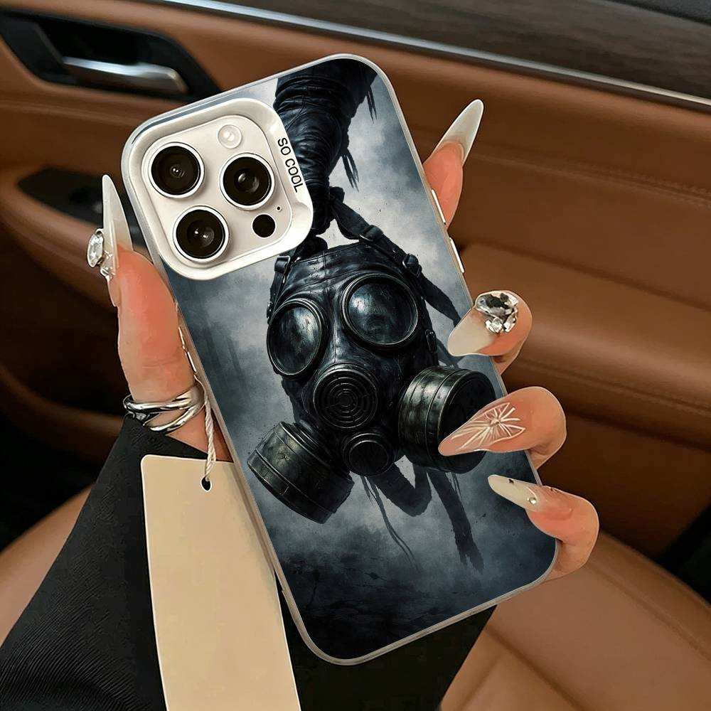 Чехол для телефона S-STALKER 2 Heart of C-Chornobyl Для IPhone 17 Air 16 15 14 13 12 11 Pro Max Белый Серебристый Жесткий Чехол