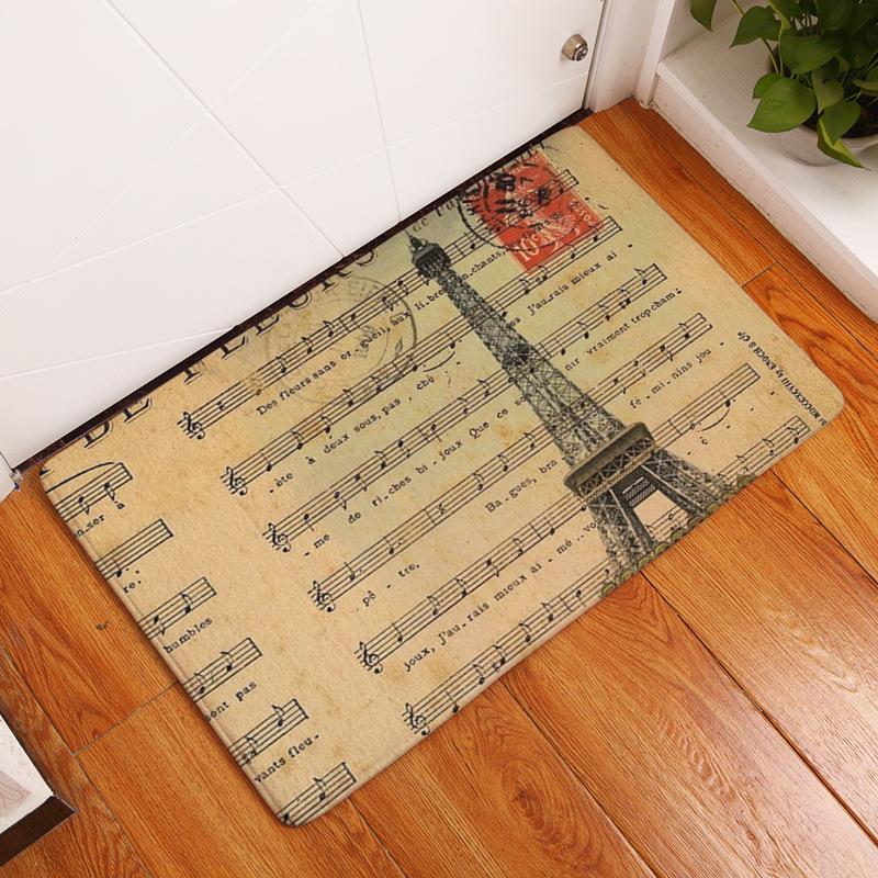 Nordic Butterfly Print Entrance Door Mat Front Door Welcome Mat Washable Bathroom Non-slip Mat Porch Bedroom Carpet
