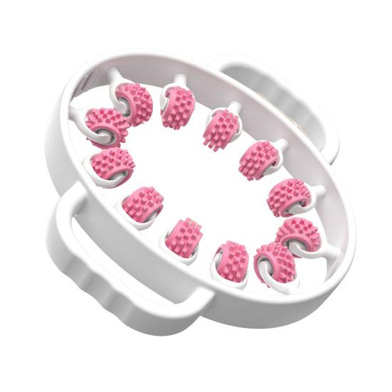 Leg Massage Roller Anti-Cellulite Lymphatic Drainage Deep Tissue Therapy Thighs Arm Back Shoulder Muscle Relaxation Massage Tool with 12 Rollers