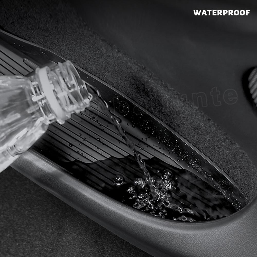 4Pcs Door Side Storage Box Front Rear Side Door Insert Organizer Tray Umbrella Box For Tesla Model Y 2022 2023