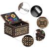 Wooden Suitable Gifts You are My Sunshine Music Box Hand-Cranked Black Engraved Musical Boxes