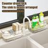 Подставка для раковины с поддоном для автоматического слива, держатель для губок для кухонной раковины, съемный органайзер для раковины для хранения на столешнице, для губок, мыла, чистящих средств