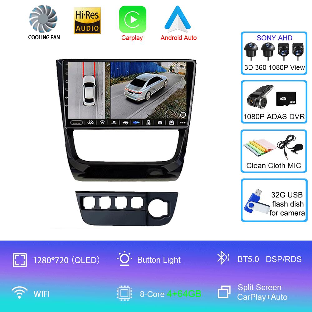 Автомобильное радио Android 14 для Volkswagen Golf GC 2010-2019 Мультимедийный проигрыватель Carplay GPS Навигация 4G WIFI Авто Стерео DSP IPS Экран