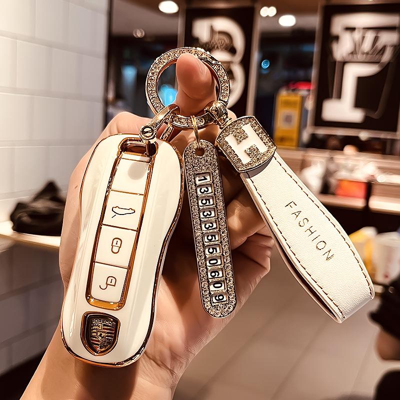 Suitable for Porsche Key Shell CayennemacanPanamera Key Cover