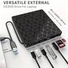 7 in 1 External CD Player DVD Burner USB3.0&Type C Optical Drive CD RW DVD Recorder Writer Reader Portable For Laptop Desktop